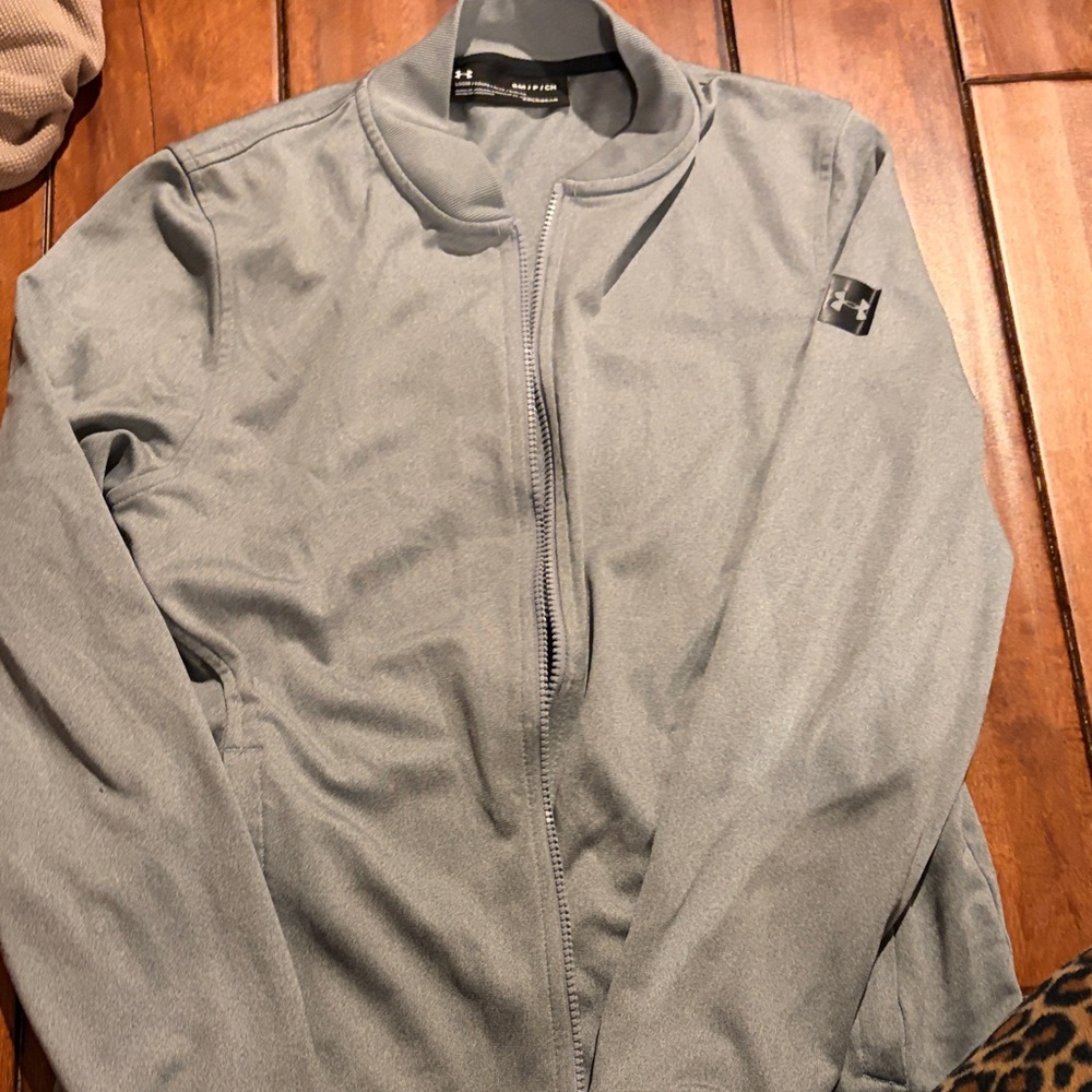 Under Armour Men's Light Gray Bomber Jacket